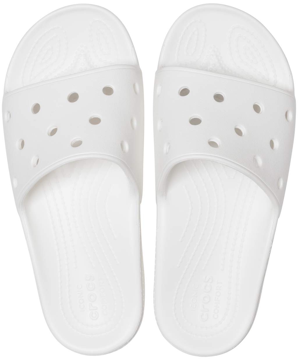 crocs slides white