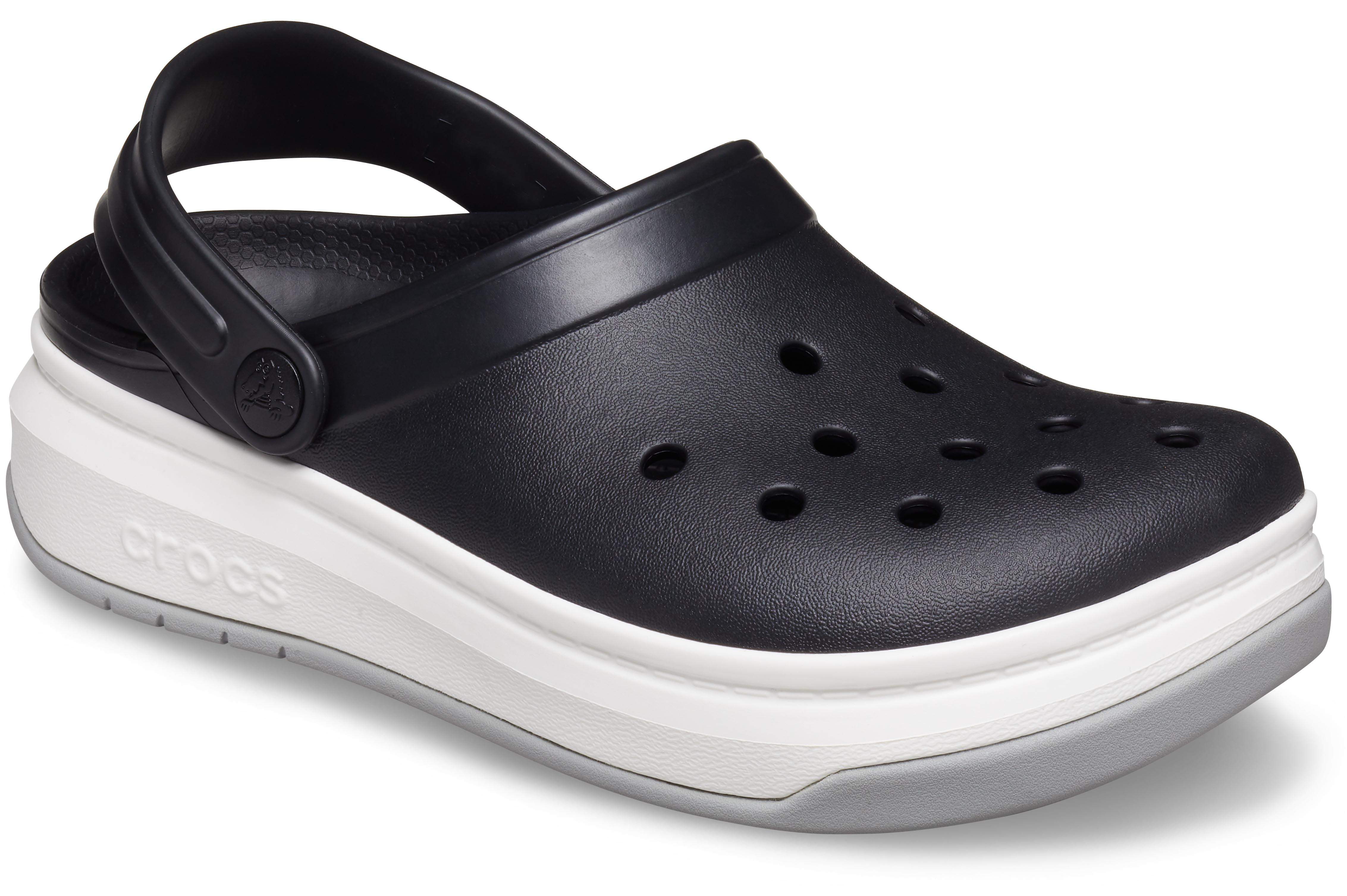 crocs with fur grey