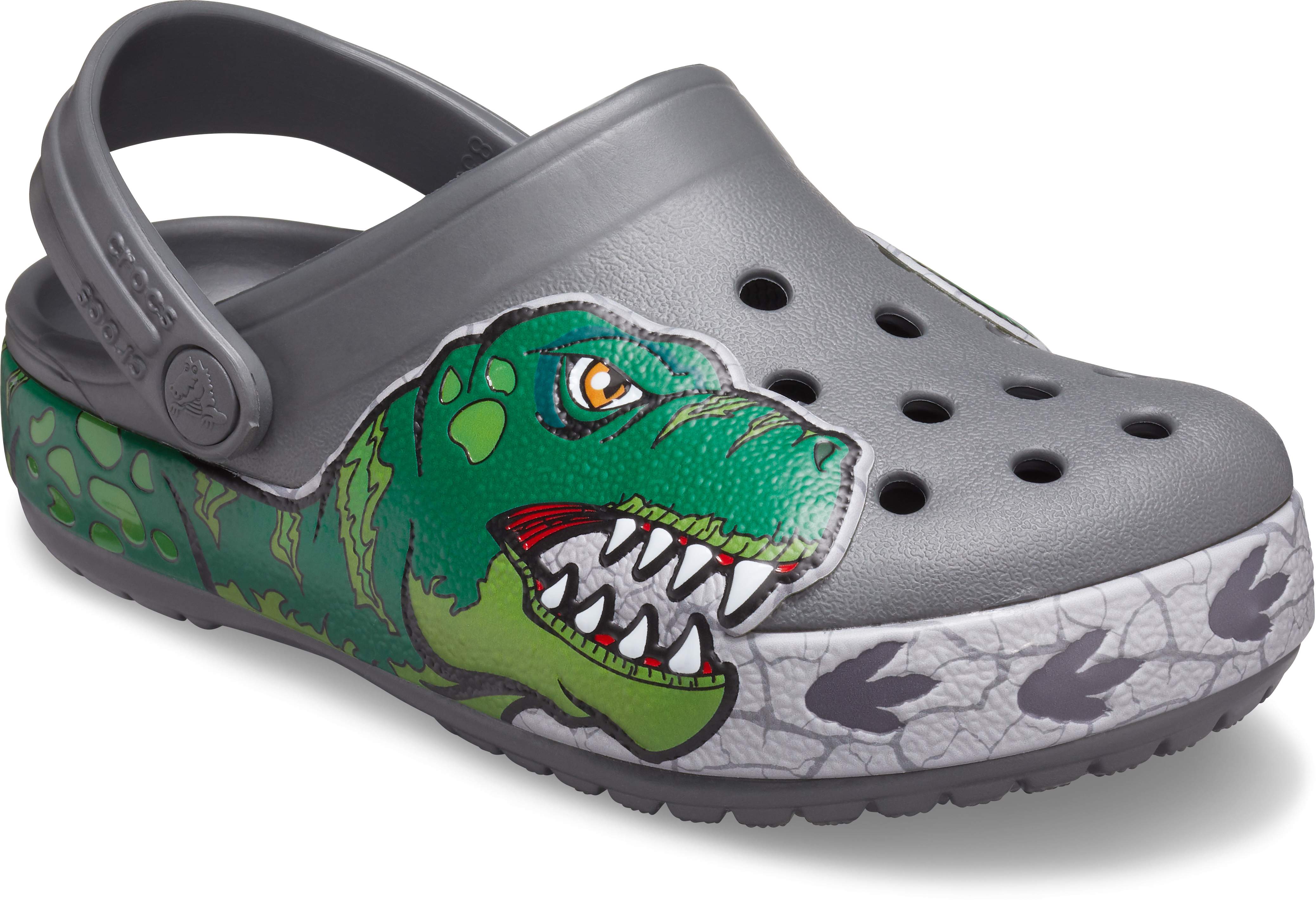 crocs lights dinosaur clog