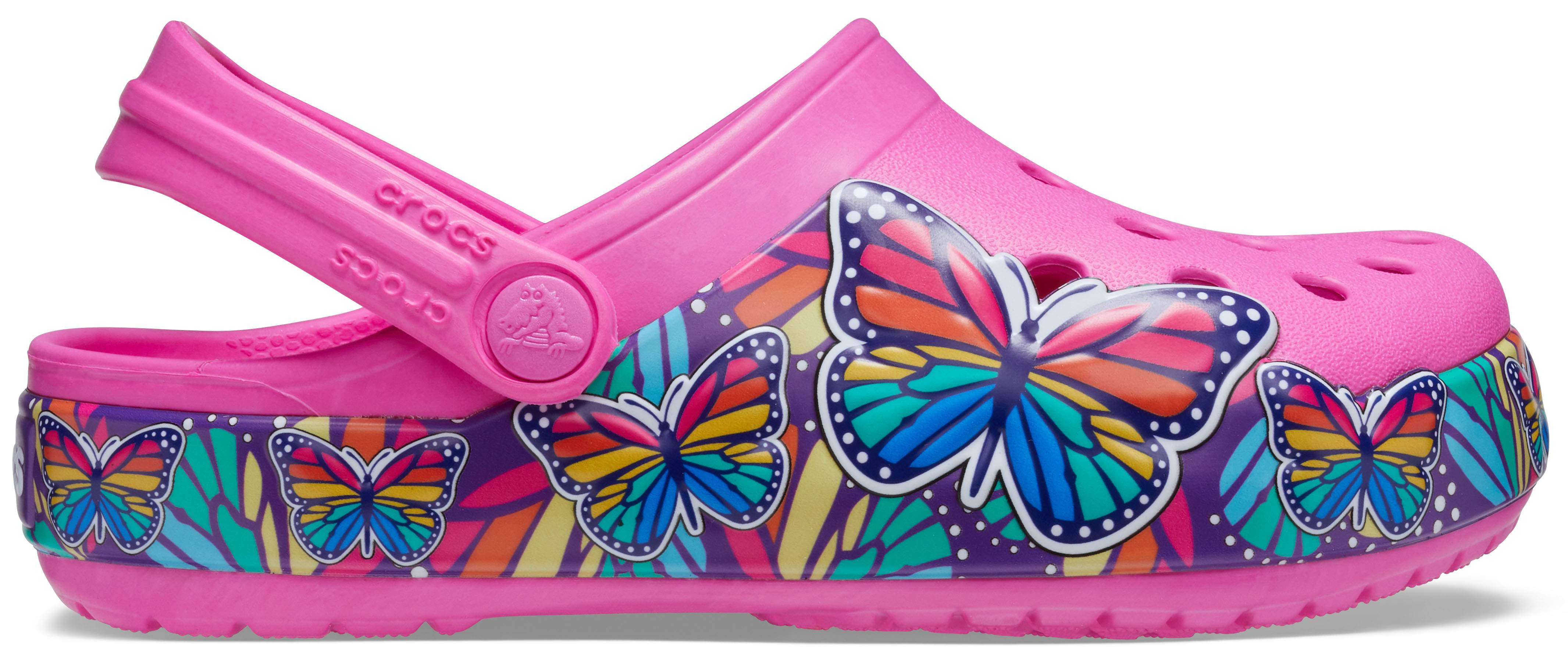 crocs butterfly light up