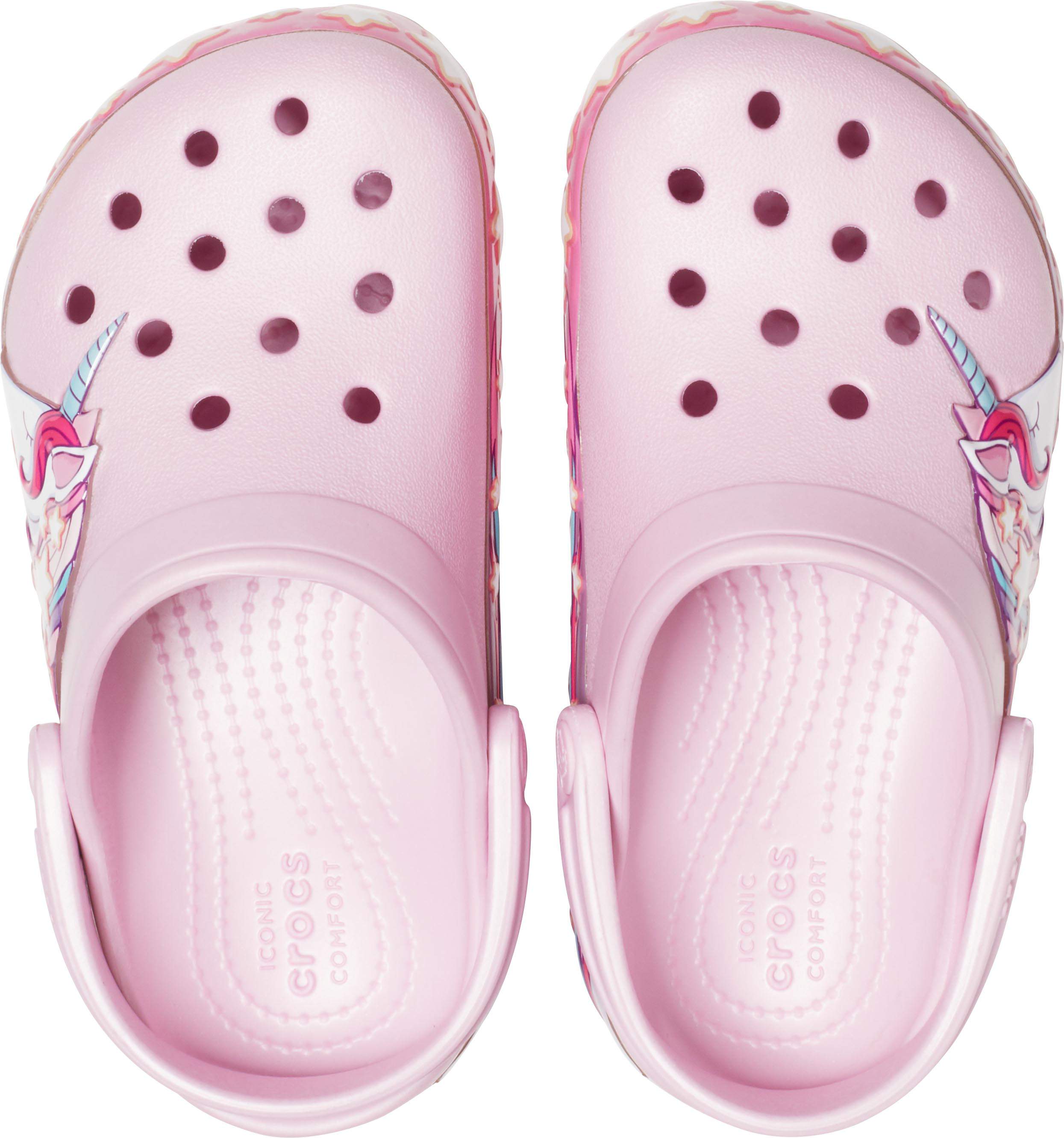 pink unicorn crocs