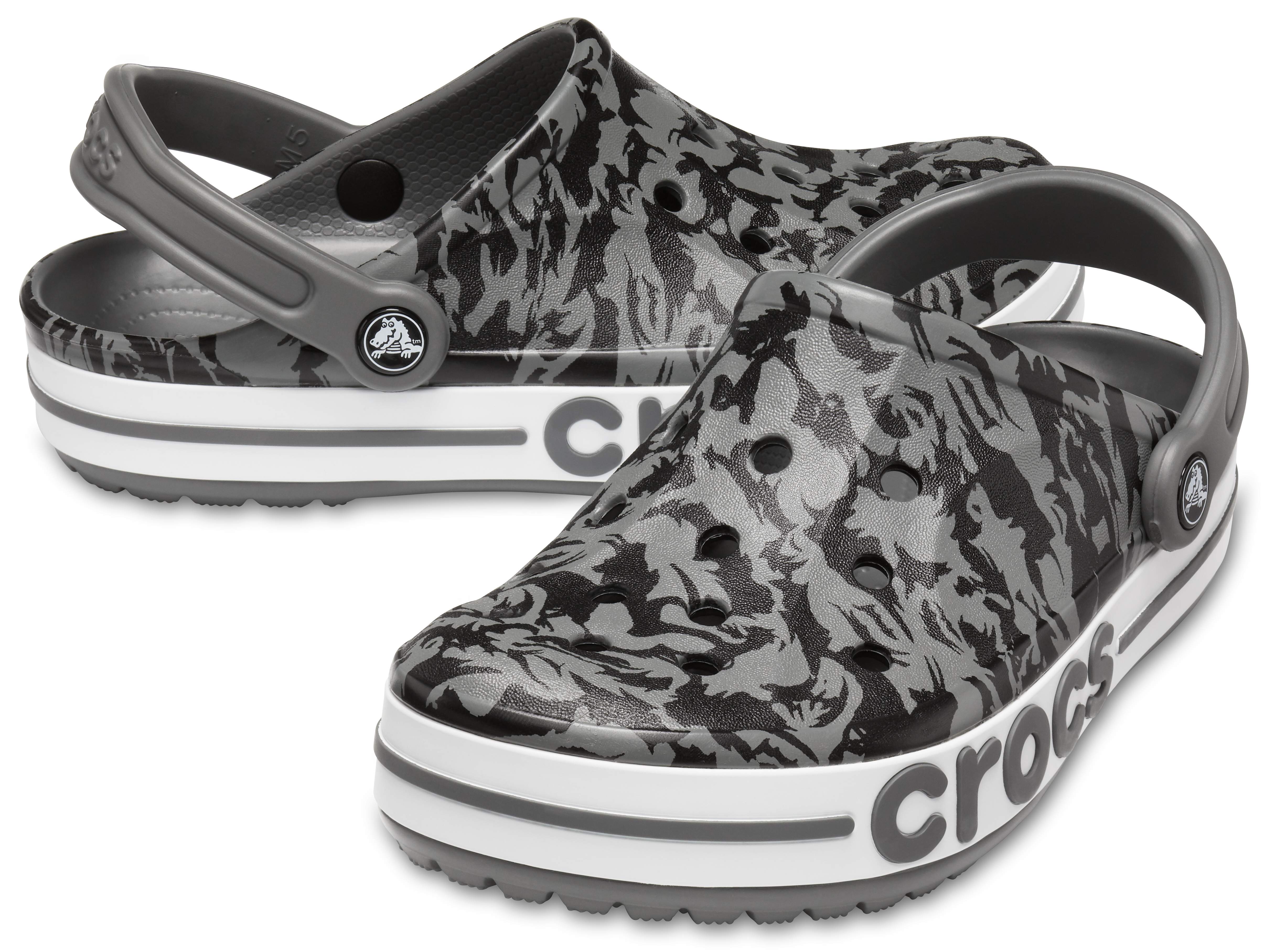 crocs printed clogs