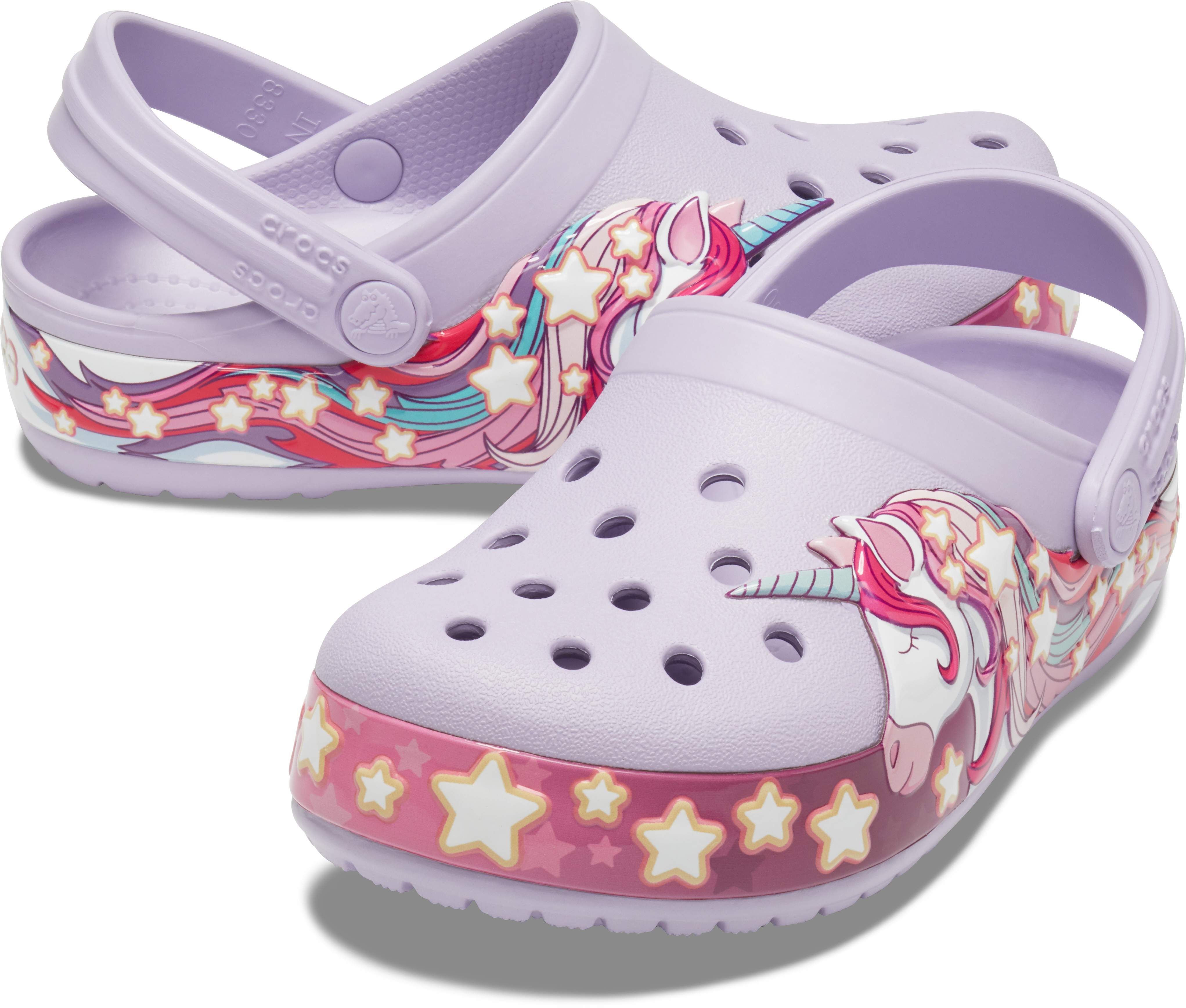 girls unicorn crocs