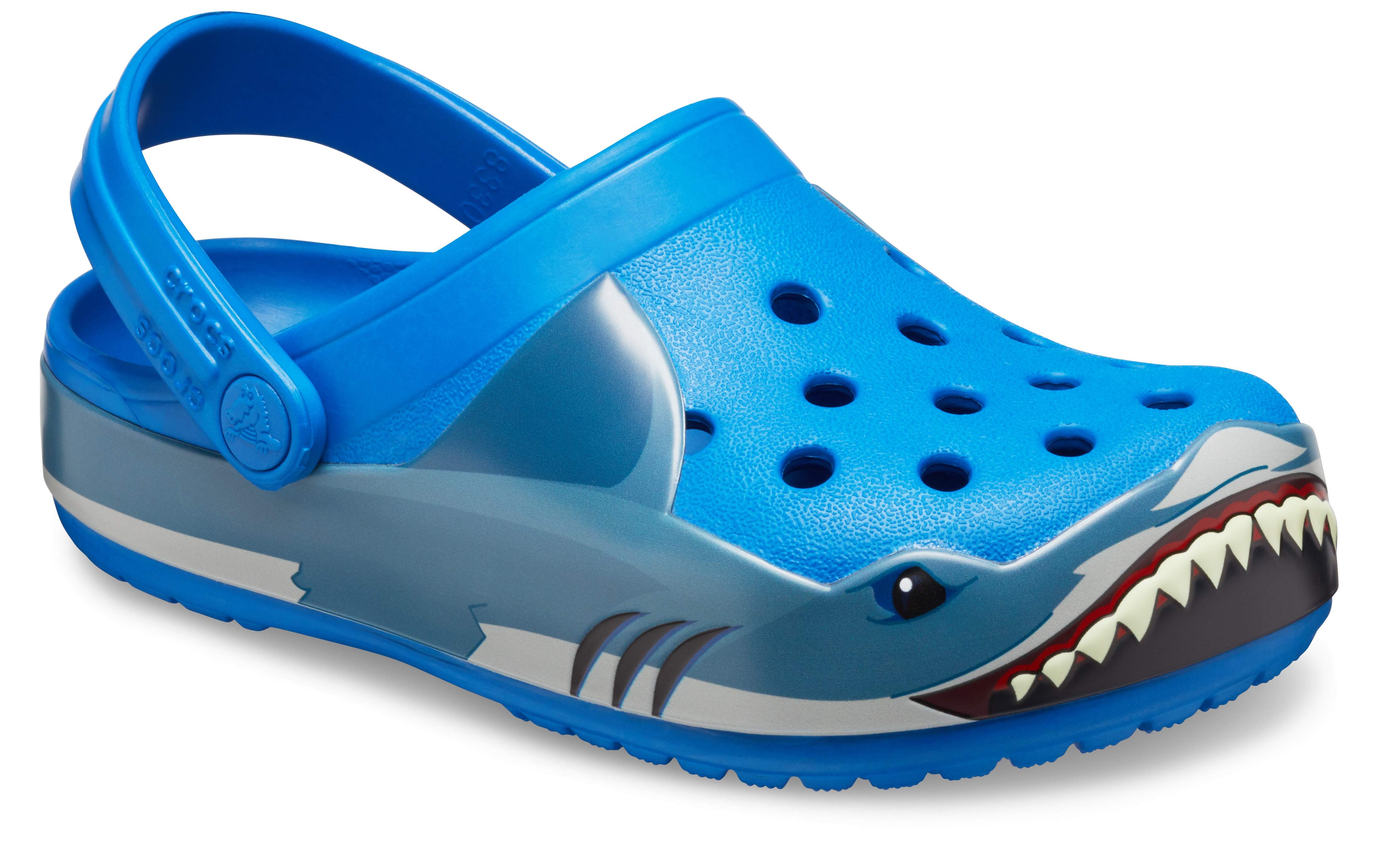 blue shark crocs