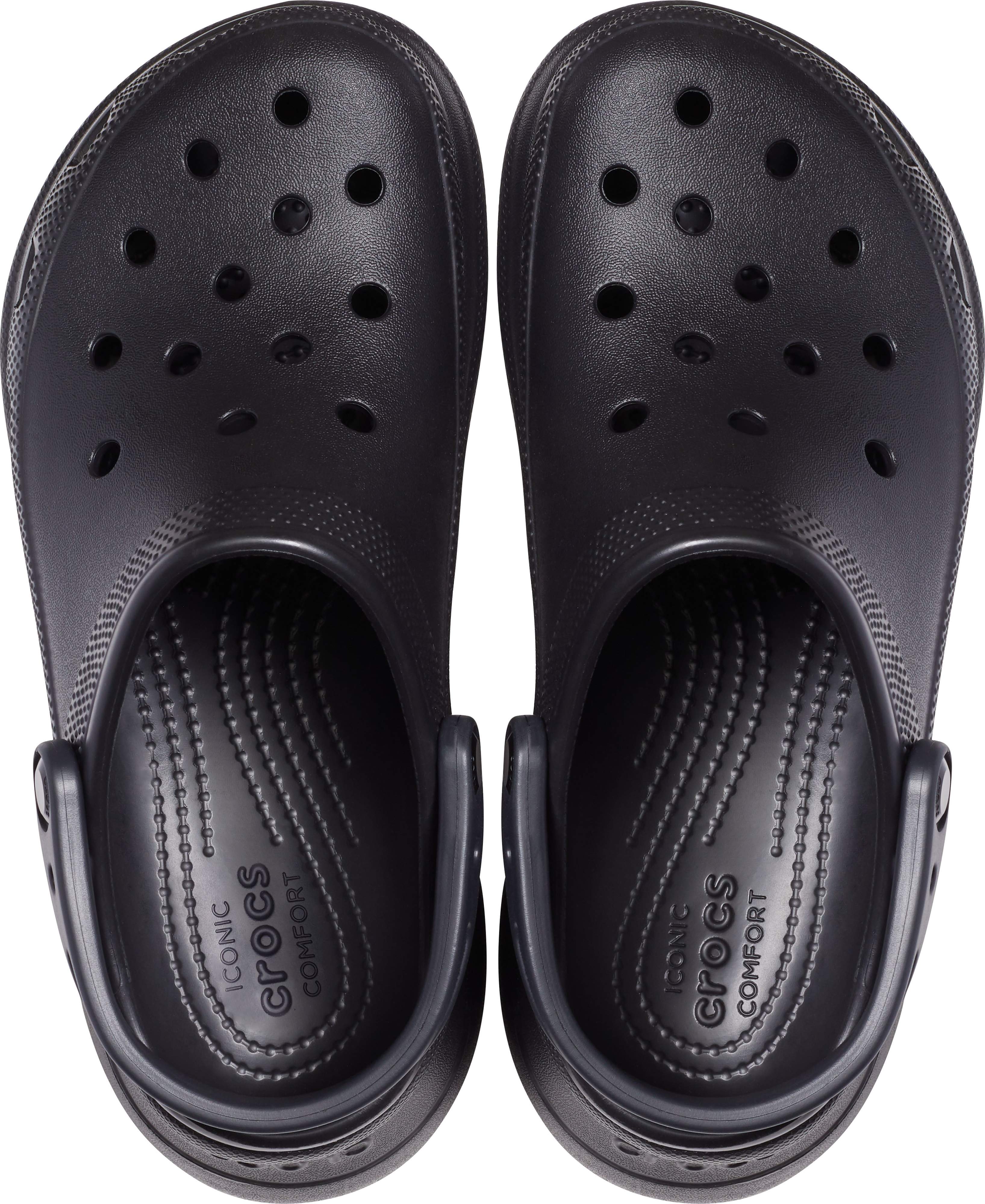 crocs black white