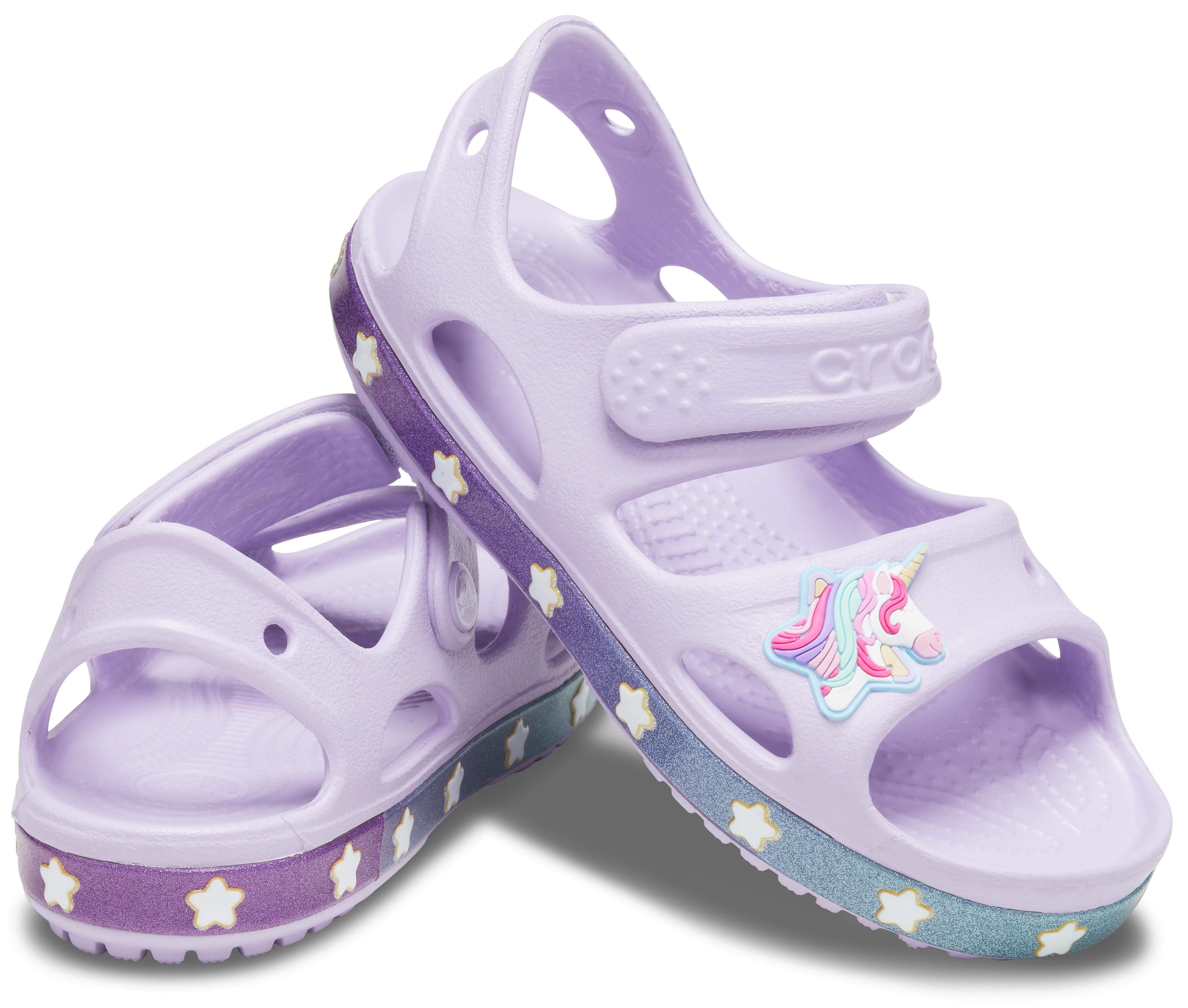 girls lavender crocs