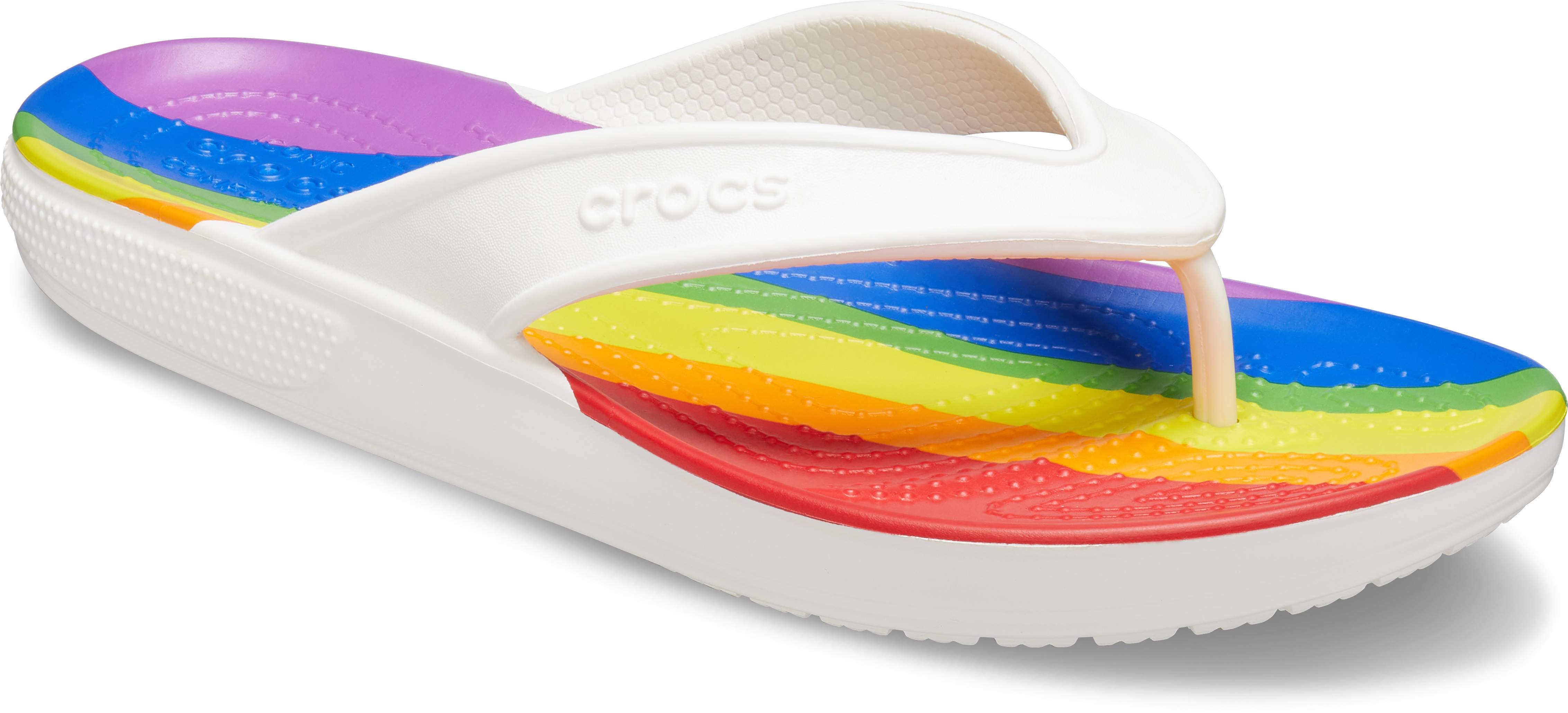 classic rainbow flip flops