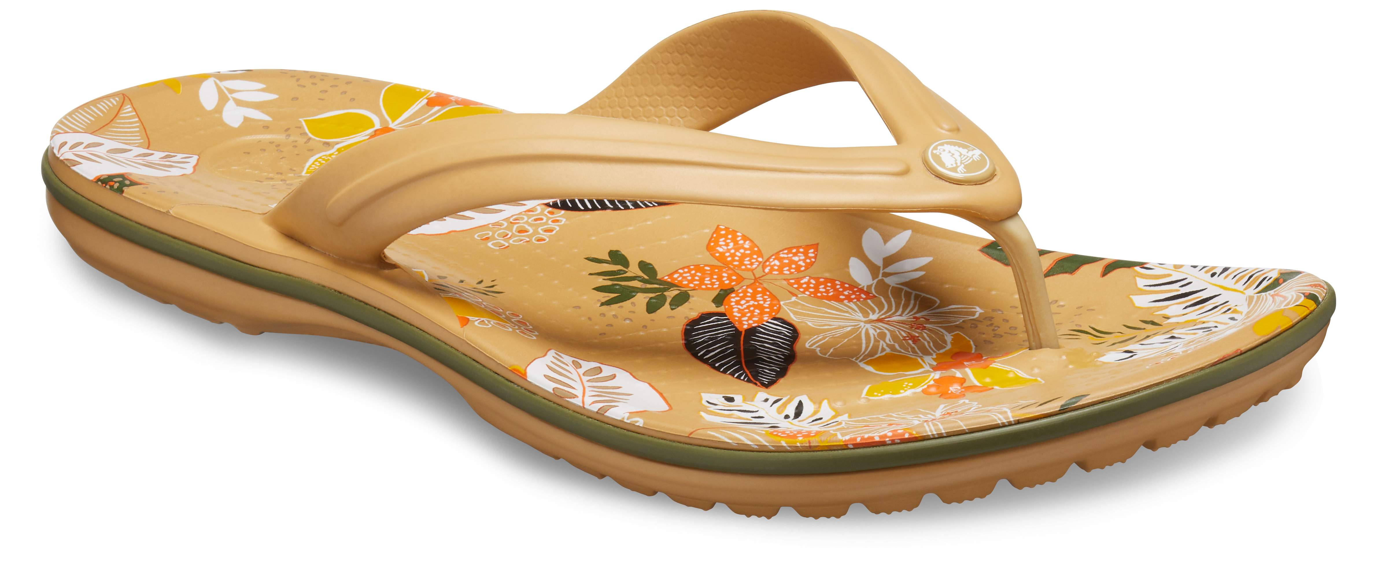 crocs botanical flip flops