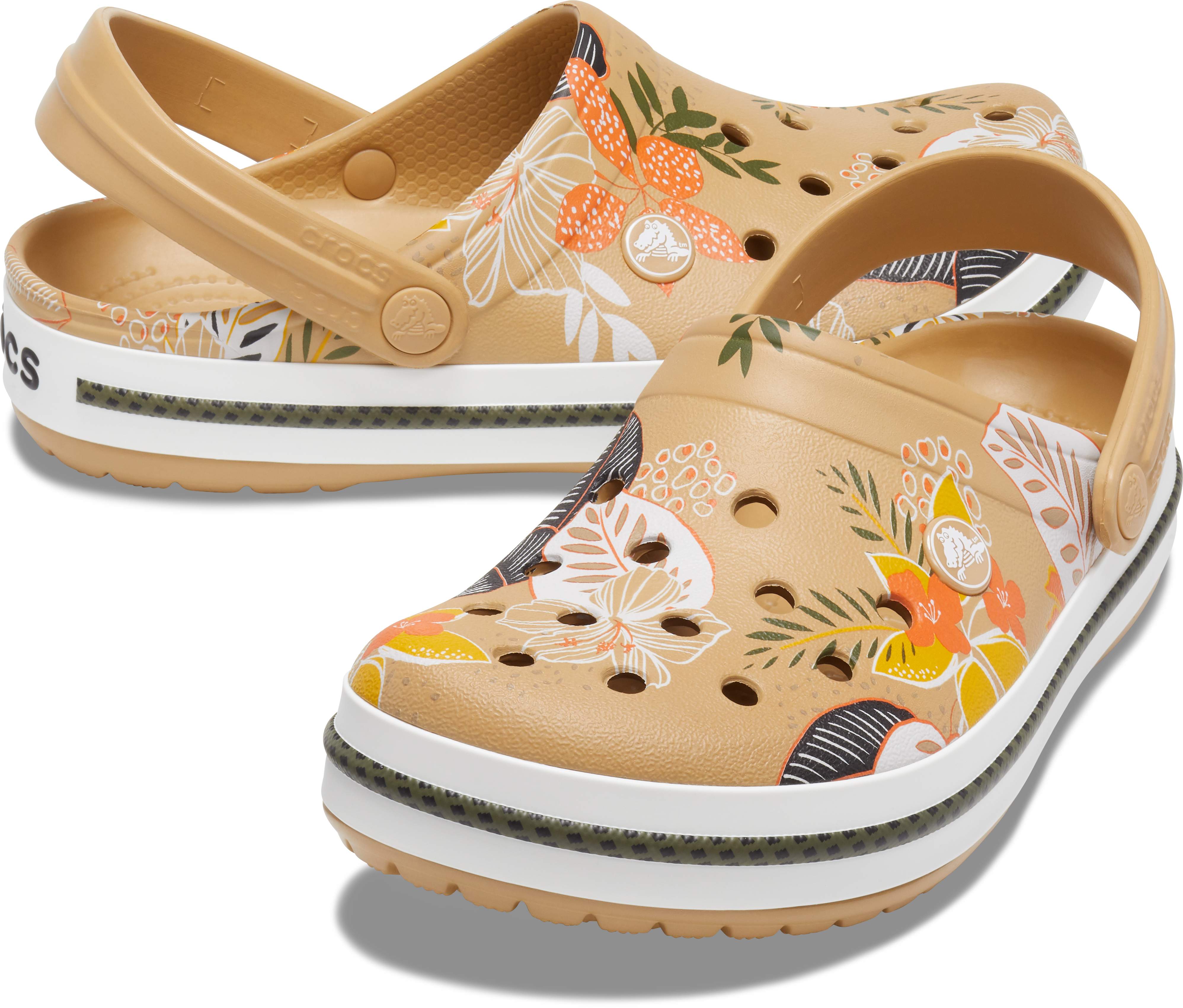 Сабо женские. Сабо Crocs™ Crocband™. Crocs Crocband Botanical Print Clog. Сабо Crocs Crocband Clog. Crocs сабо Botanical Print.