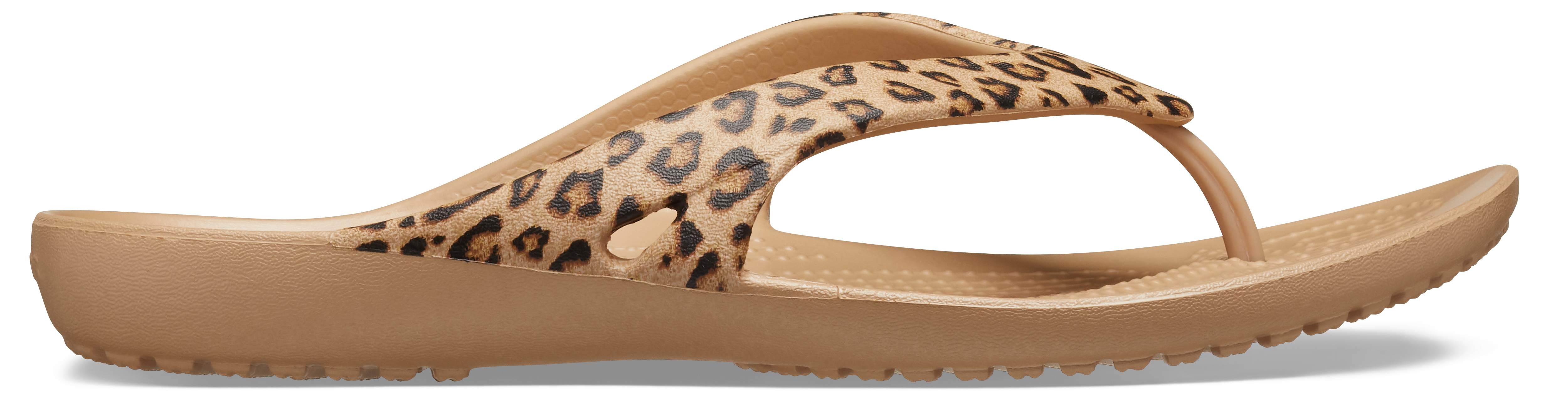 crocs kadee leopard print flip flop