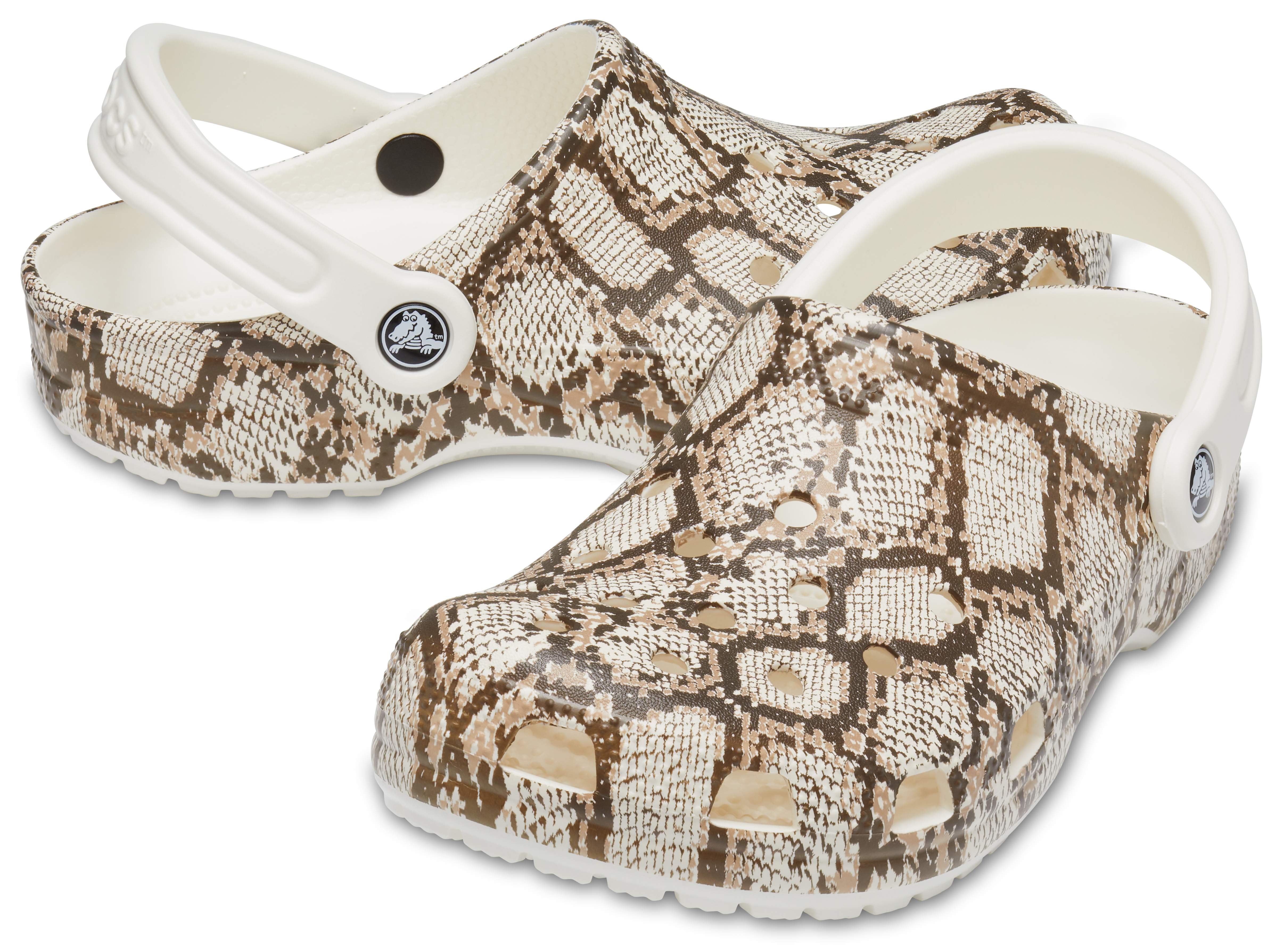 snake skin clogs