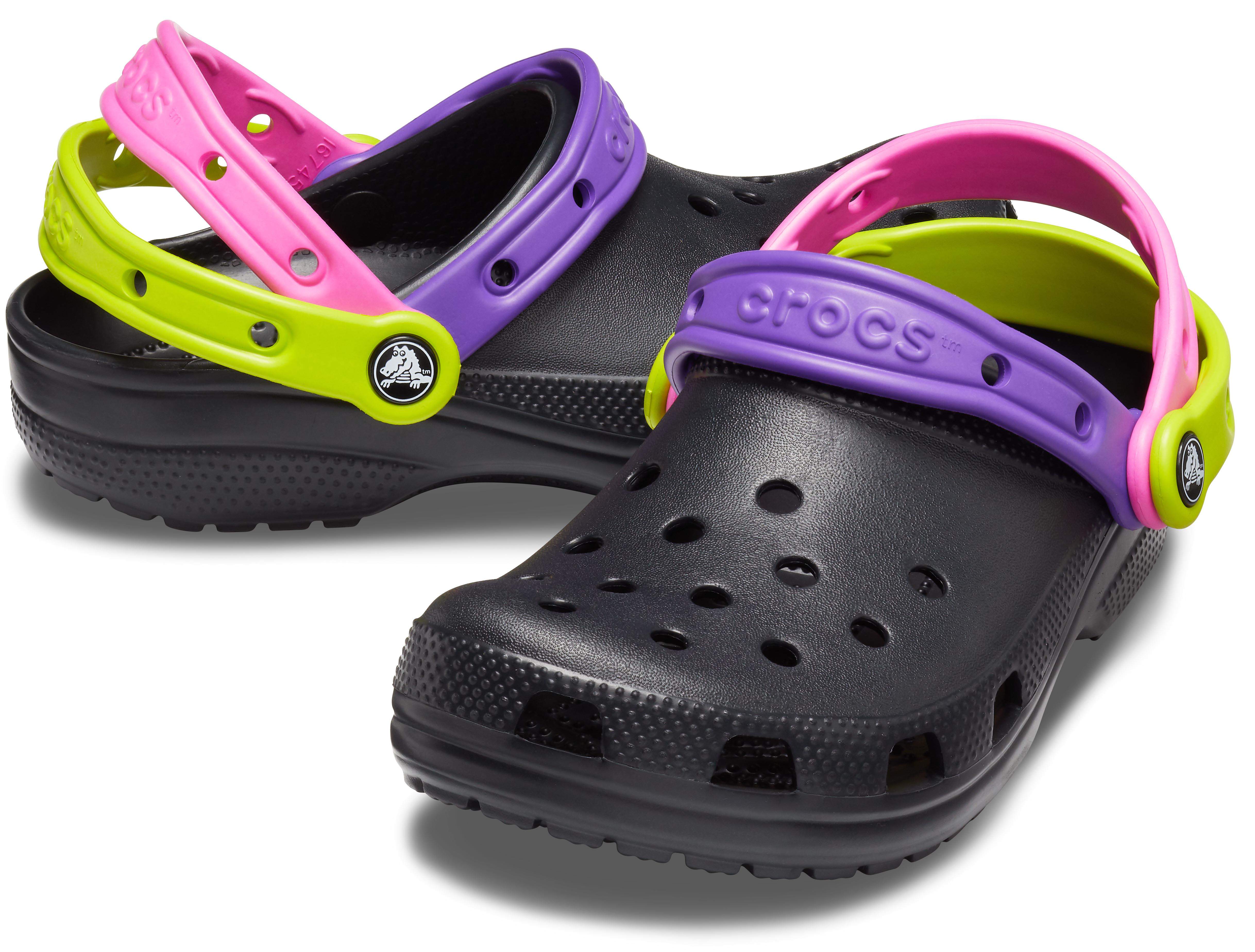 crocs with multiple straps