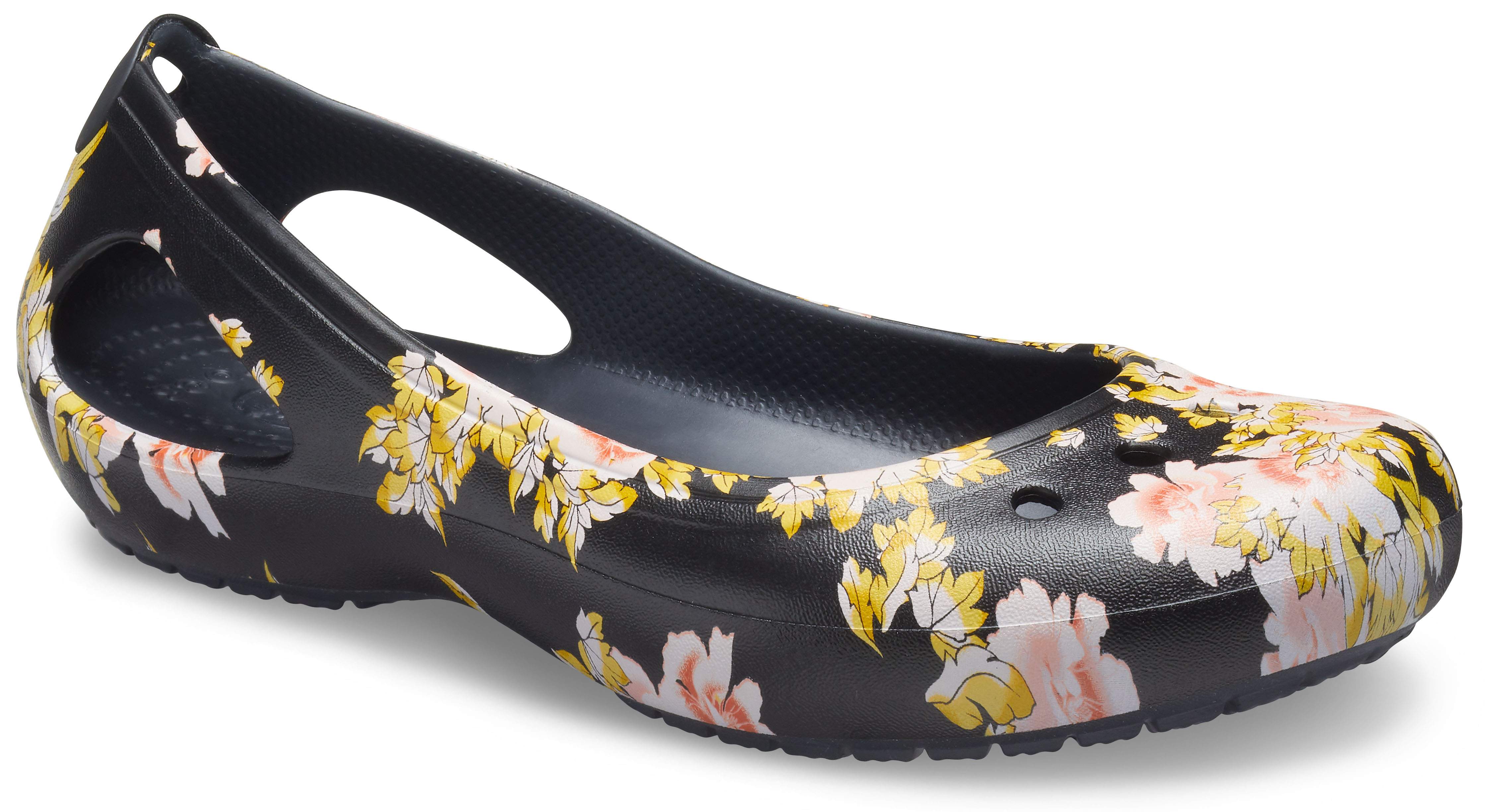 floral print crocs