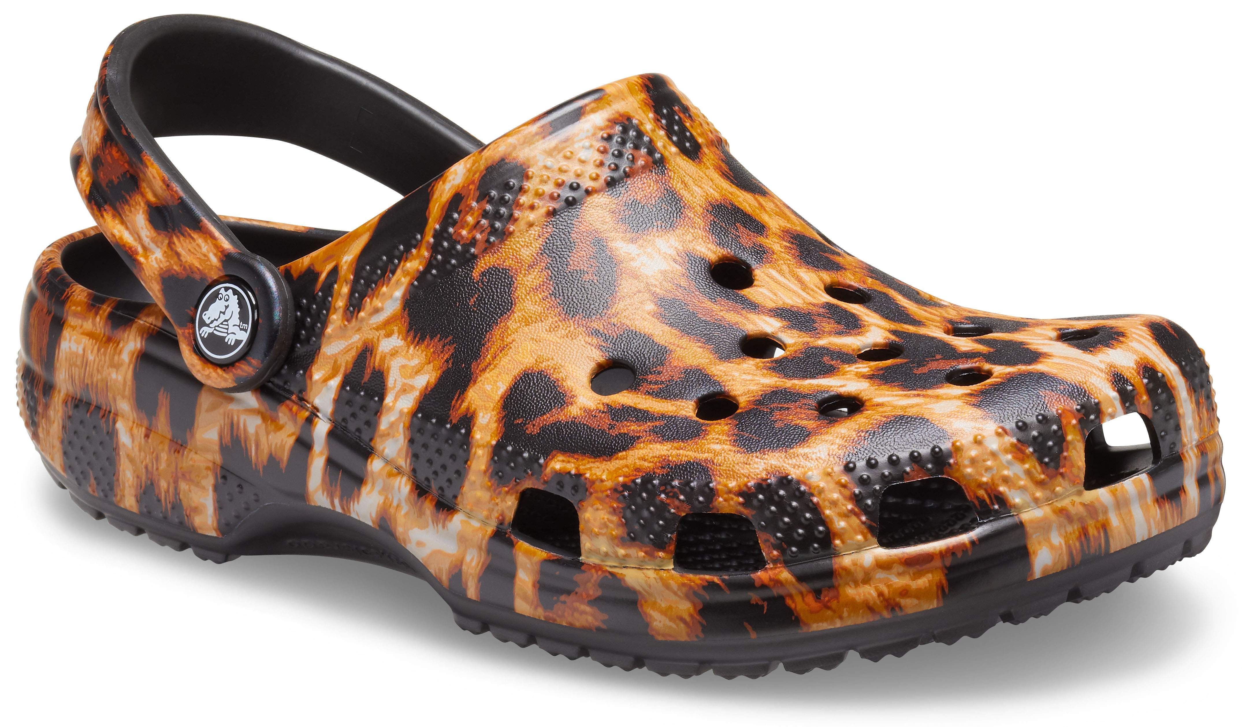 cheetah crocs clogs