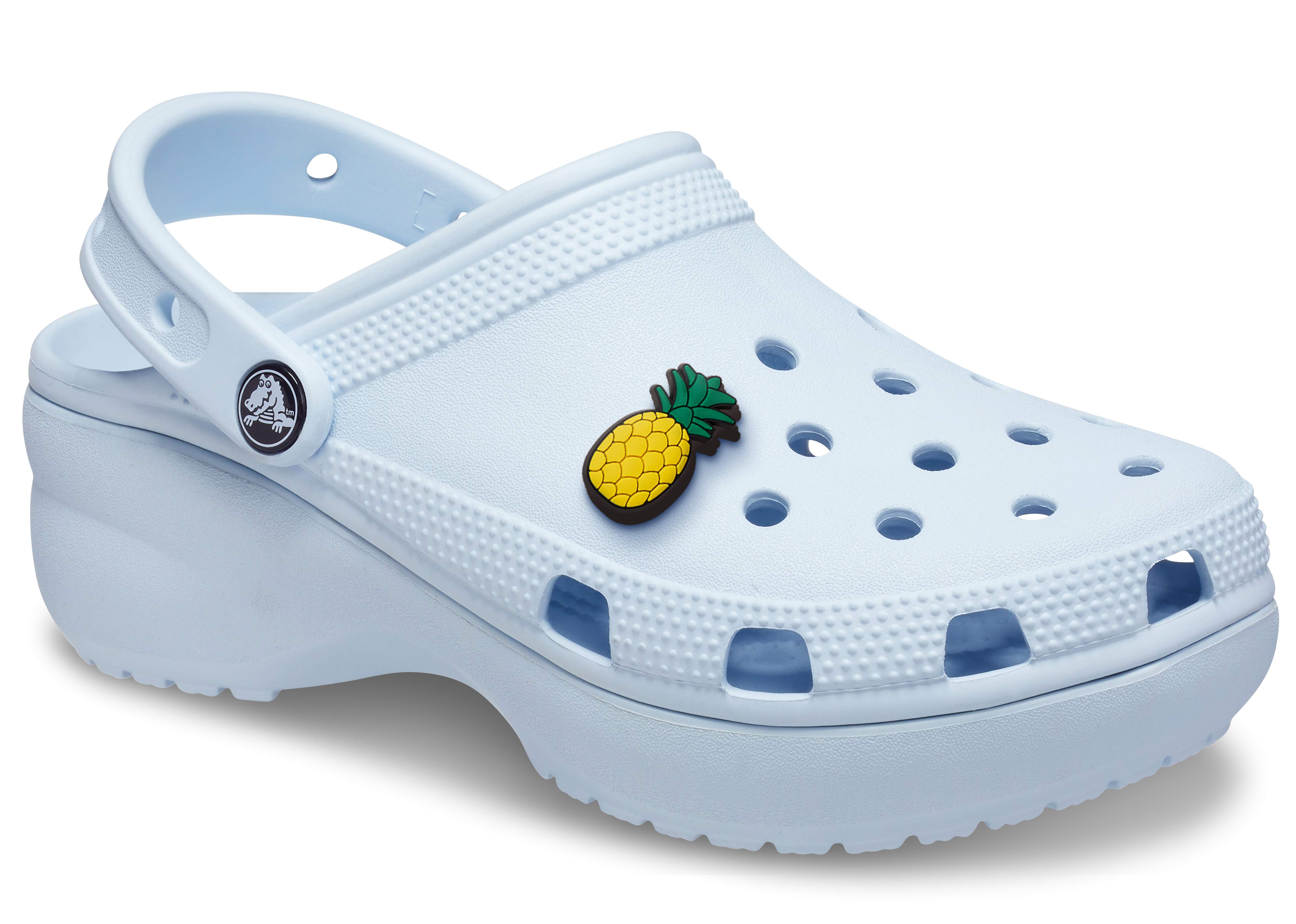 platform crocs white