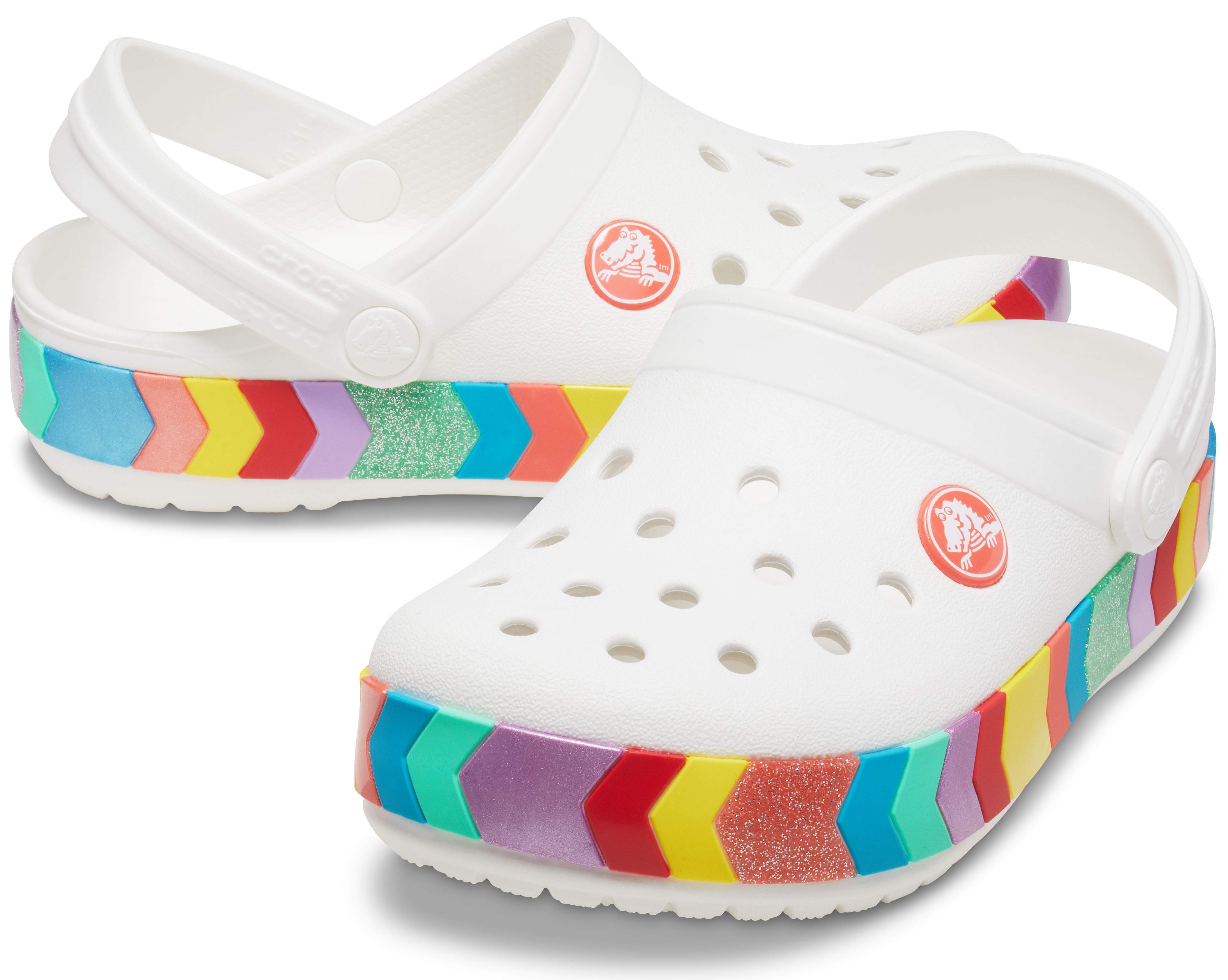 クロックス公式 クロックバンド シェブロン ビーデッド クロッグ キッズ Kids Crocband Chevron Beaded Clog ユニセックス キッズ 子供用 男の子 女の子 男女兼用 ホワイト 白 15 5cm 16 5cm 17 5cm 18cm 18 5cm 19cm 19 5cm cm 21cm Clog クロッグ サンダル