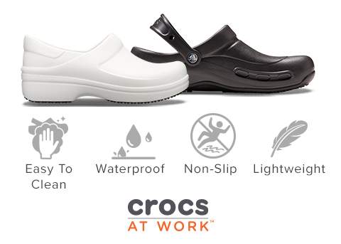 white non slip crocs