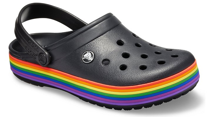 crocs rainbow platform