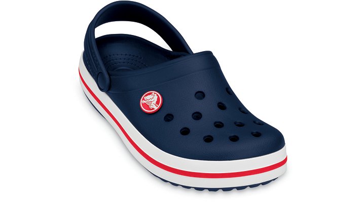 Crocs Navy Kids' Crocband Kids' Comfortable Clogs - osfas.com