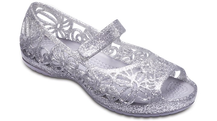 crocs silver glitter