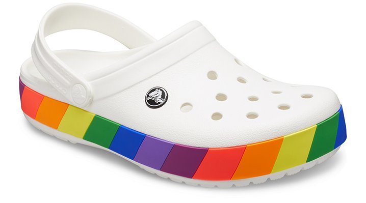 rainbow letter crocs