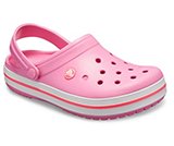 crocs blue and pink