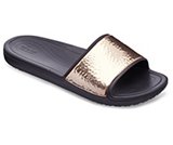 women's crocs sloane hammered metallic flip