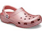 metallic rose gold crocs