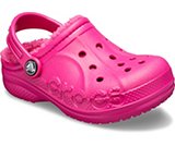 pink furry crocs