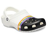 crocs rainbow clog