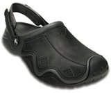 mens swiftwater leather crocs